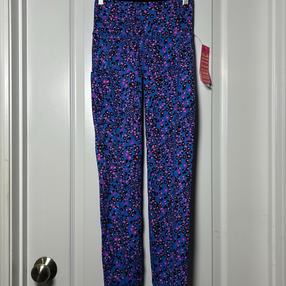 Lilly Pulitzer Blue Flare Growl & Prowl Luxletic High Rise Athletic Leggings
